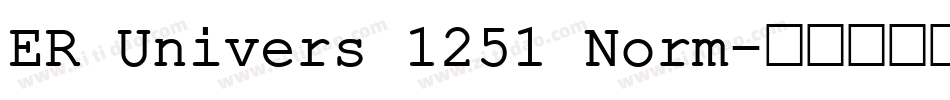 ER Univers 1251 Norm字体转换